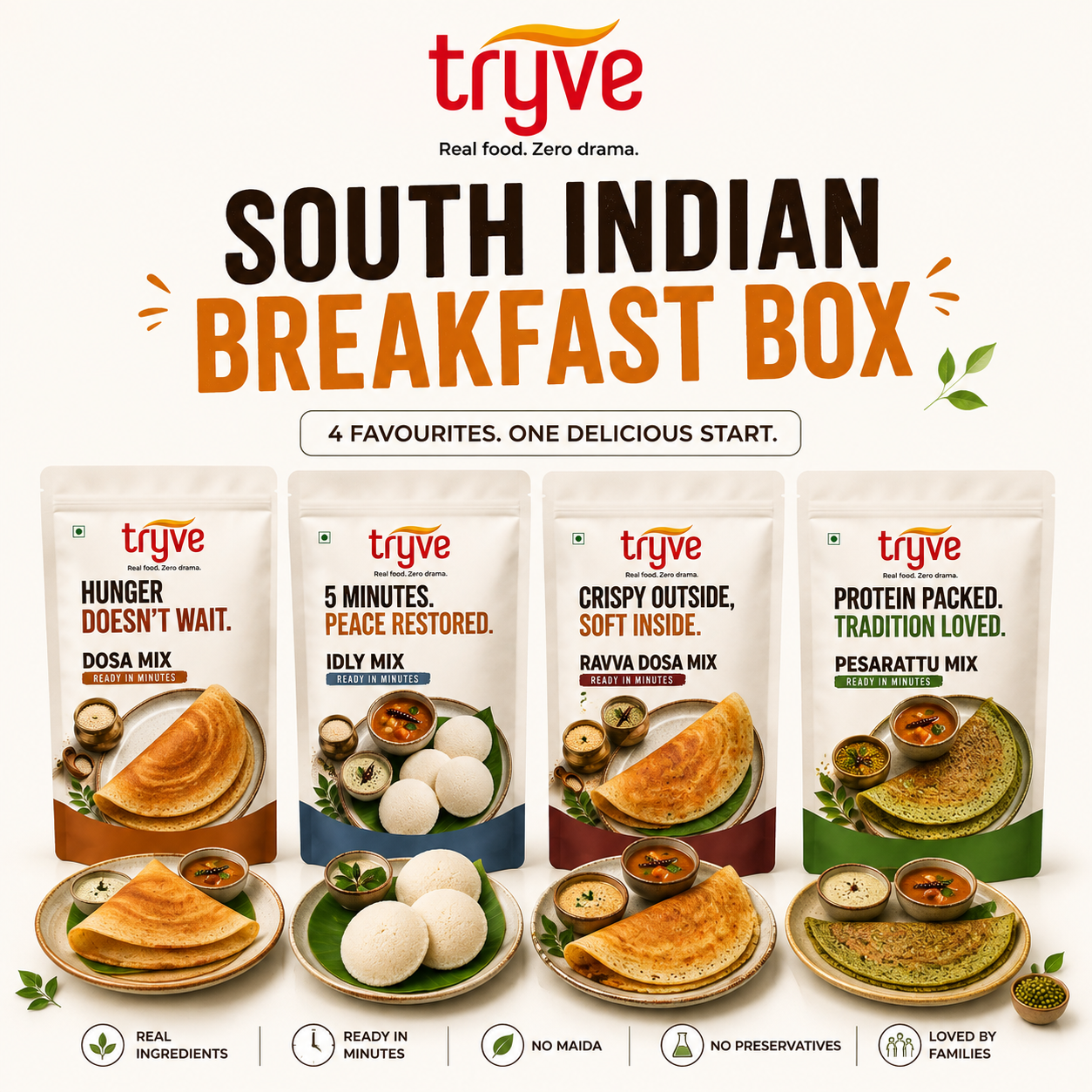 TRYVE South Indian Breakfast Box