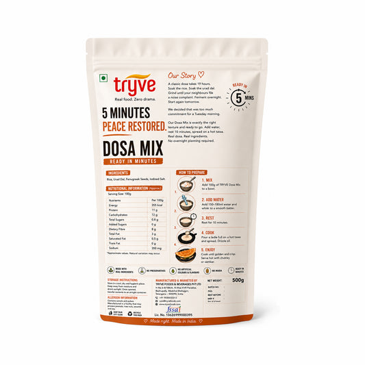 Instant Dosa Mix – Crispy South Indian Dosa Ready Mix