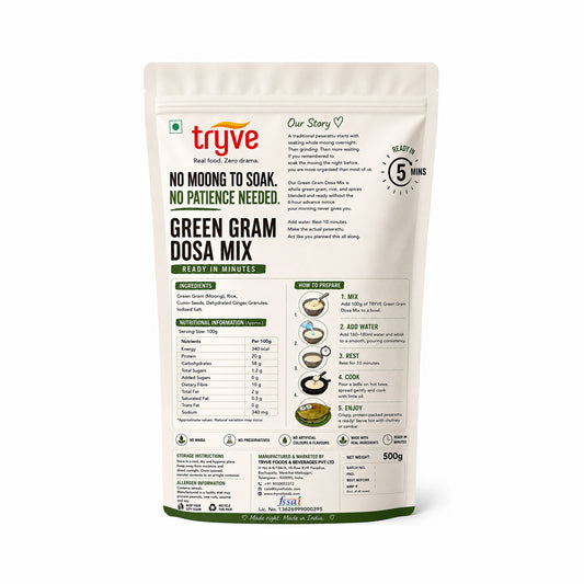 Instant Pesarattu Mix – Green Gram Dosa Mix