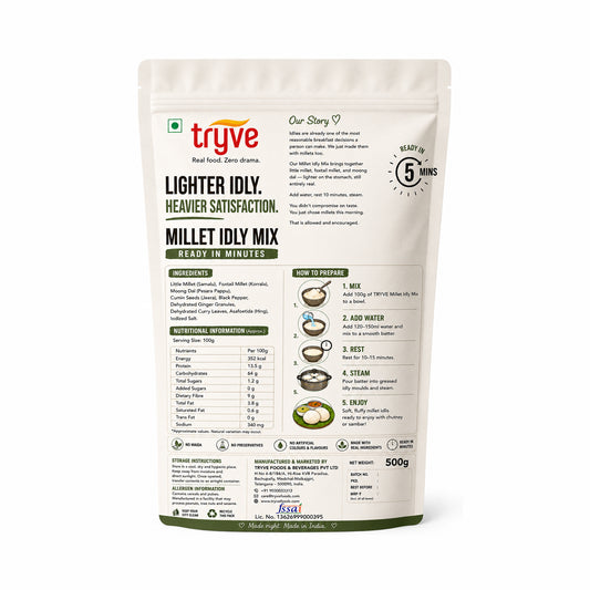 Instant Millet Idly Mix – Healthy Soft Millet Idly Mix