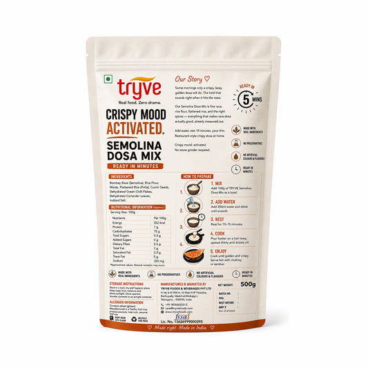 Crispy Rava Dosa Instant Mix