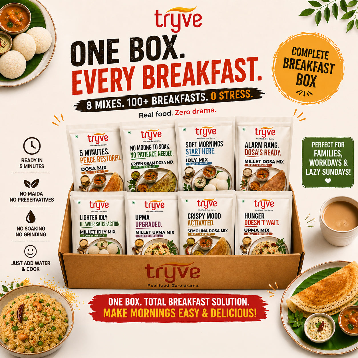 TRYVE Complete Breakfast Box