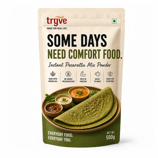 TRYVE Instant Pesarattu Mix – Protein Rich Green Gram Dosa Mix